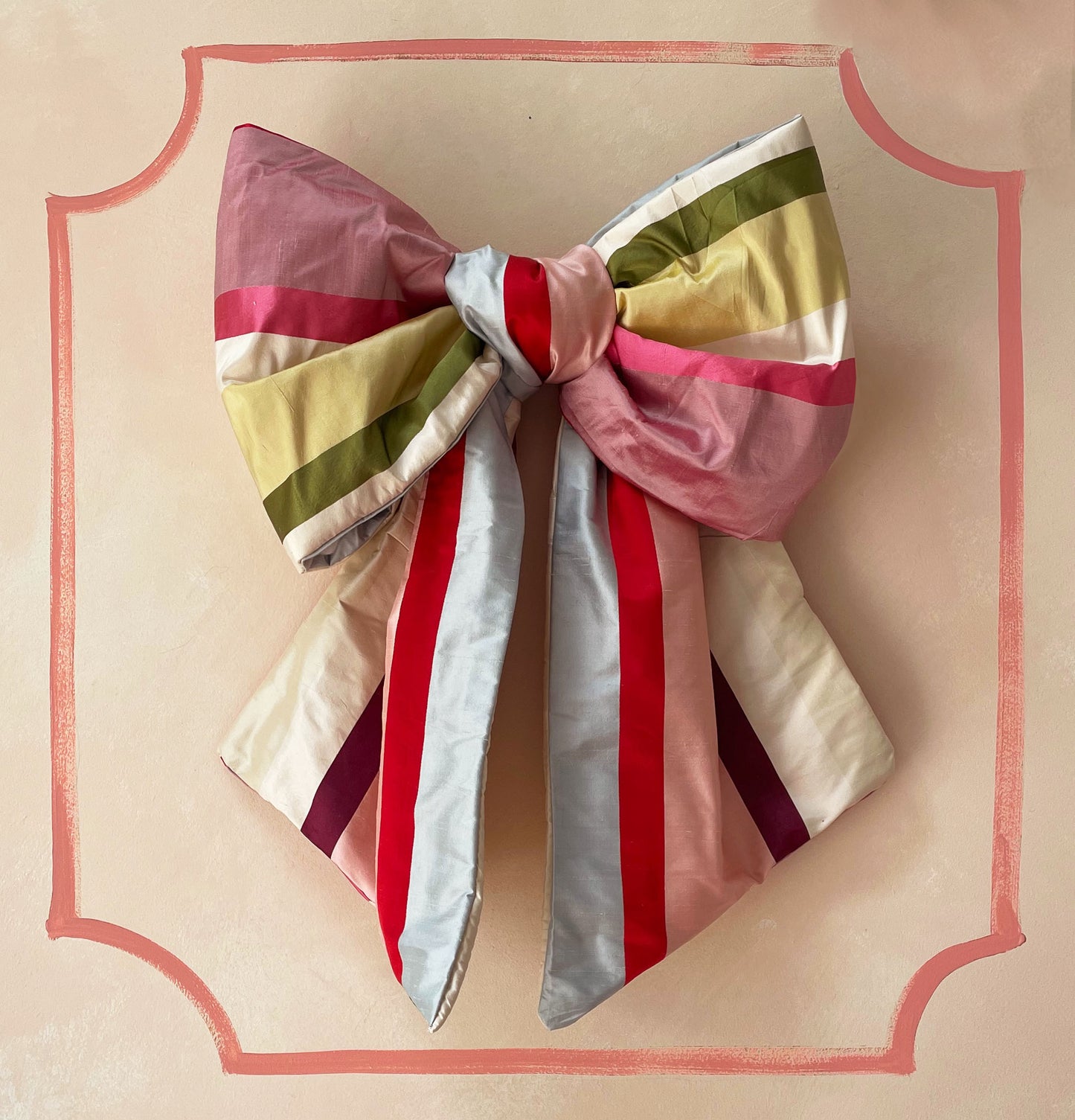Quilted bow tree topper, multi