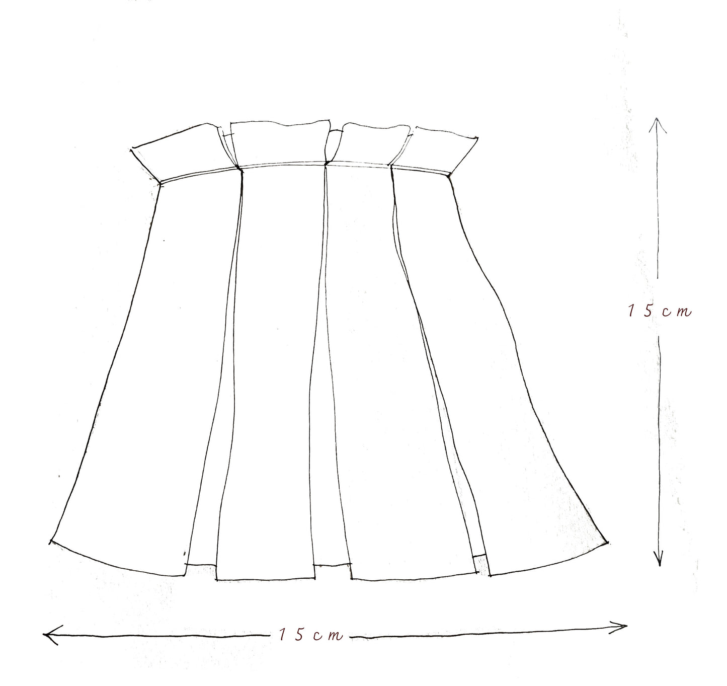 Fluted block lampshade, pink/mustard